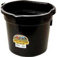 INC P-P20FBBLACK Little Giant Plastic Flat Back Bucket  Black