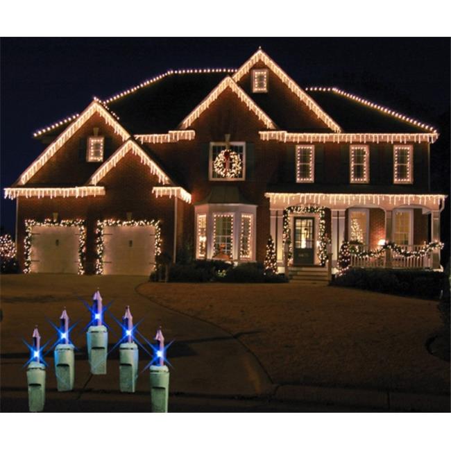 Winterland WL-IC100-B 6.5 in. Long Blue 100 Icicle Lights On Green Wire