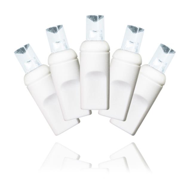 Winterland S-50MMPW-6W 50 Count Standard Grade 5 mm. Conical Pure White LED L...