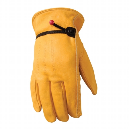Grain Cowhide Work Gloves for Men- Medium