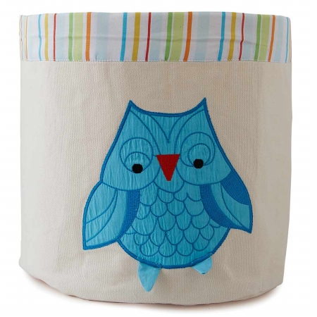 Picture of Little Acorn F13S01 Small Baby Blue Owl Storage Bin