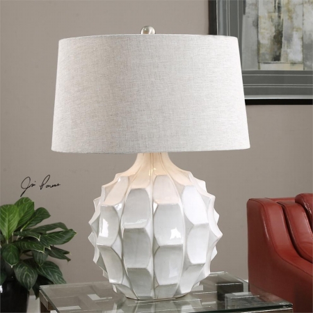 Picture of 212 Main 27052 Guerina Scalloped White Lamp