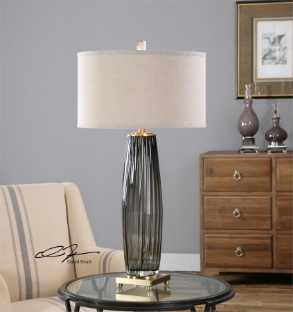 Picture of 212 Main 26698-1 Vilminore Gray Glass Table Lamp