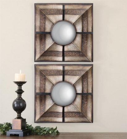 Picture of 212 Main 07685 Euthalia Square Mirrors  Set of 2