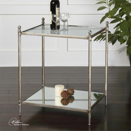 Picture of 212 Main 24282 Gannon Mirrored Glass End Table