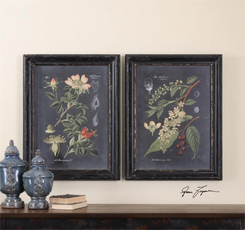 Picture of 212 Main 56053 Midnight Botanicals Wall Art  Set of 2