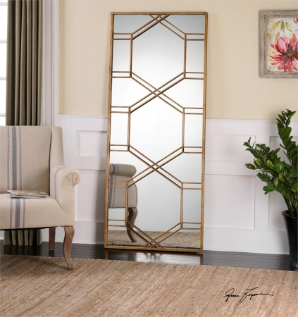 Picture of 212 Main 13922 Kennis Gold Leaf Leaner Mirror