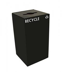 Witt 28GC04-CB 28 gal Multiple Materials Recycle Bin - Indoor, Fire Resistant, Combo Opening, Black