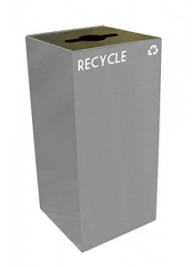 Witt 32GC04-SC 32 gal Multiple Materials Recycle Bin - Indoor, Fire Resistant, 32 Gallon, Scarlet, Red