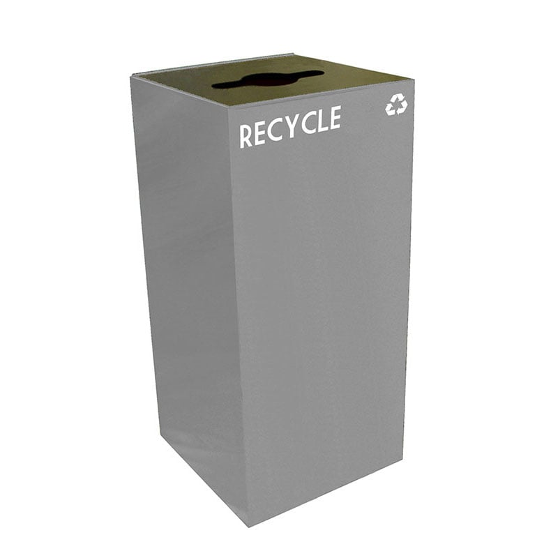Witt 32GC04-SL 32 gal Multiple Materials Recycle Bin - Indoor, Fire Resistant, 32 Gallon, Slate, Gray
