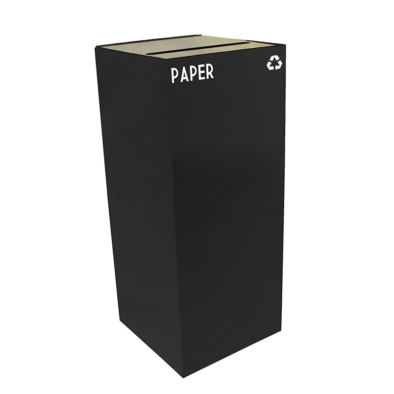 36 Gallon Indoor Recycling Container With Slot Opening, Charcoal