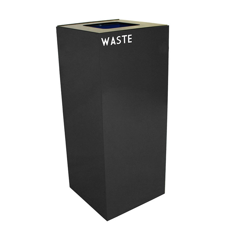 Witt 36GC03-CB 36 gal Indoor Decorative Trash Can - Metal, Charcoal, 36 Gallon, Waste, Black