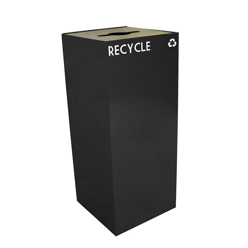 Witt 36GC04-CB 36 gal Multiple Materials Recycle Bin - Indoor, Fire Resistant, 36 Gallon, Charcoal, Black