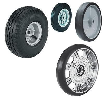 Picture of Wesco Industrial 053706 Aluminum Center Moldon Rubber Wheels 6 in.