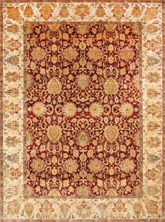 033600 Hand-Knotted Lambs Wool Area Rug - 9 ft. 1 in. x 12 ft. 2 in.