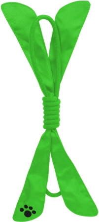 Extreme Bow Squeek Pet Rope Toy - Green, One Size