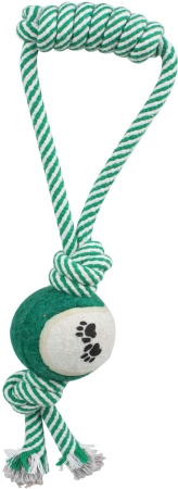 Pull Away Rope And Tennis Ball - Green, One Size