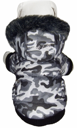 Picture of Pet Life 1DSXL Fashion Pet Parka Coat - Deer Patttern- Extra Large