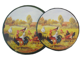 Reston Lloyd 4-008-G Rooster - Economy Burner Cover - Set of 4