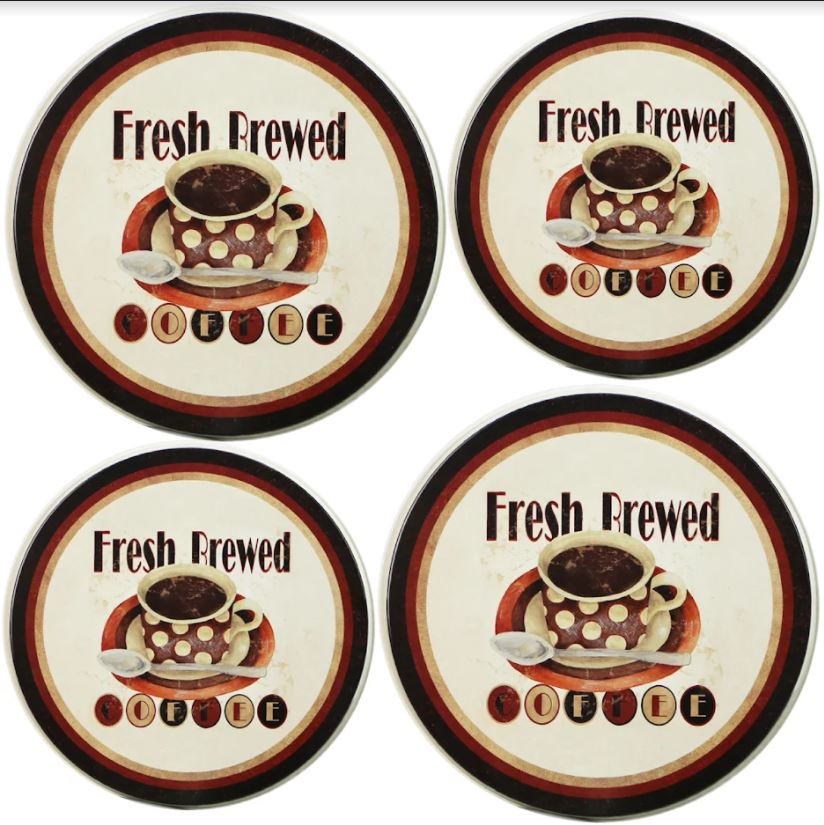 Picture of Reston Lloyd 4-416-A Electric Tin Burner Cover Set 4  Fresh Brewed