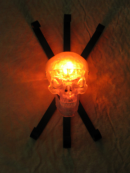 SCON-175 Clear Skull Wall Sconce
