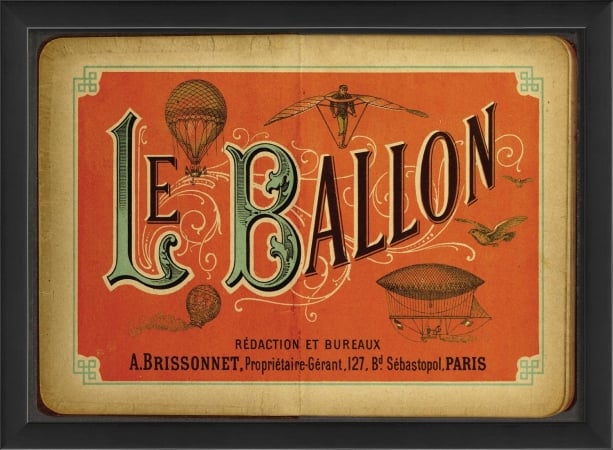 17106 Le Balloon A Brissonnet Vintage Poster Ready to Hang Artwork