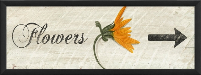 17562 Flowers Right Arrow Ready to Hang Artwork