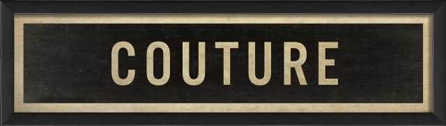 17670 Couture Sign Ready to Hang Artwork