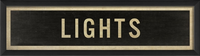 17674 Lights Sign Ready to Hang Artwork