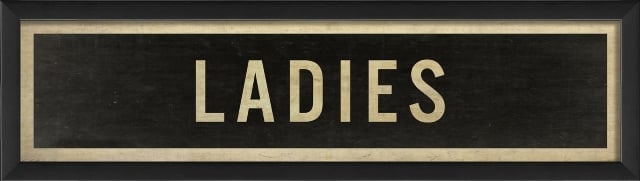 17677 Ladies Sign Ready to Hang Artwork