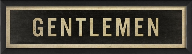 17678 Gentlemen Sign Ready to Hang Artwork