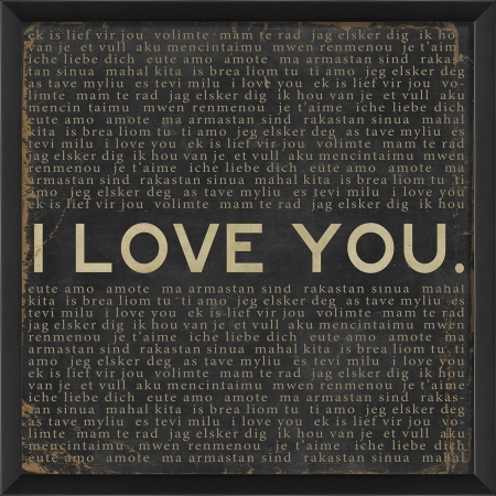 17817 I Love You Ready to Hang Artwork- Black