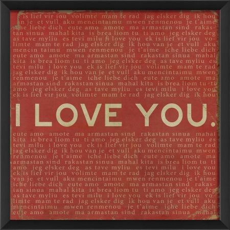 17818 I Love You Ready to Hang Artwork- Red