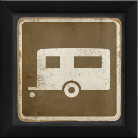 17933 Camper Sign Brown Ready to Hang Artwork