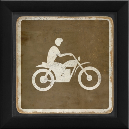 Dirt Biking Sign Ready to Hang Artwork - Brown