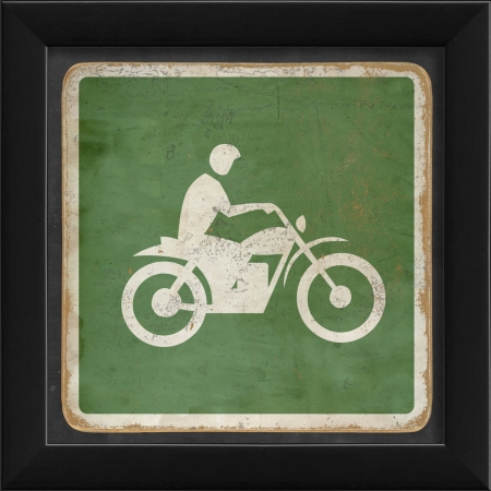 17941 Dirt Biking Sign Green Ready to Hang Artwork