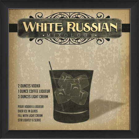 18525 White Russian Mixology Ready to Hang Artwork