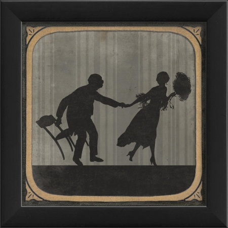 18531 Silhouette Hurry We are Alone Ready to Hang Artwork