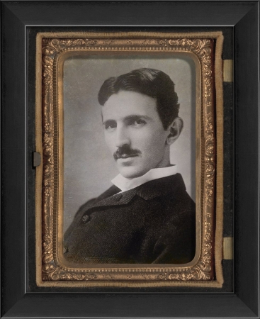 Nikola Tesla Tintype Ready to Hang Artwork