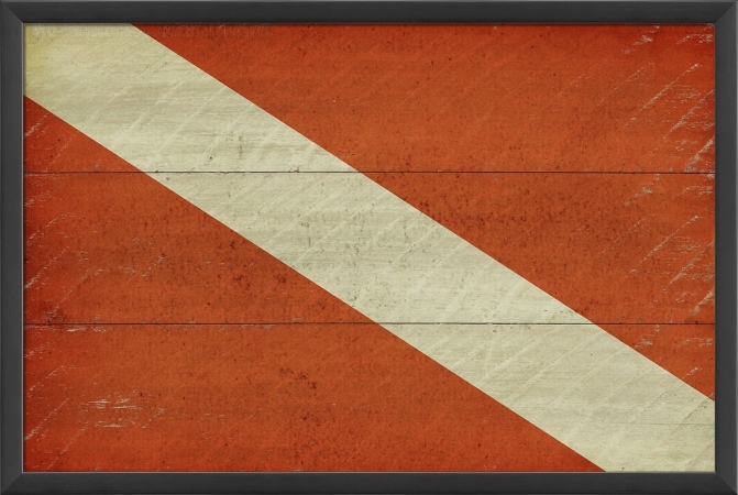 18637 Diver Down Flag Ready to Hang Artwork
