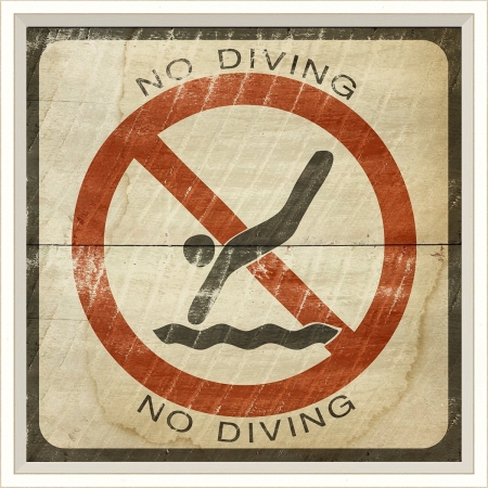 18638 No Diving Decorative Sign
