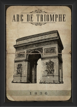 18764 European Landmark Arc de Triomphe Ready to Hang Artwork