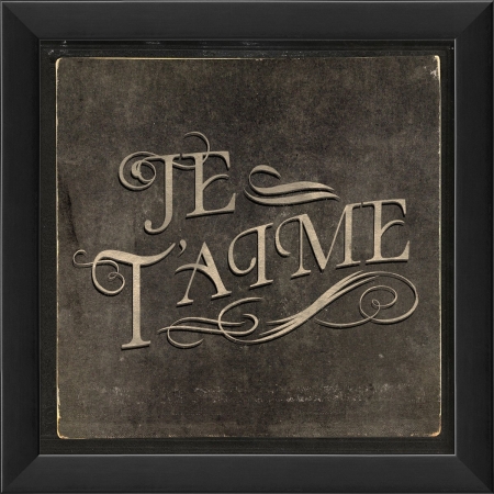 French Phrase Je Taime Ready to Hang Artwork