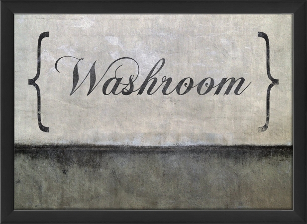 Washroom Decorative Sign