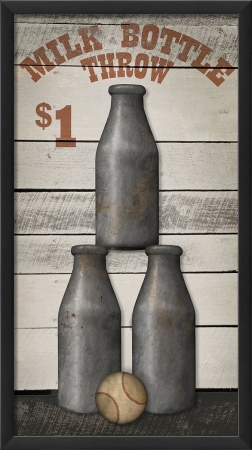 18870 Milk Bottle Throw Circus Ready to Hang Artwork