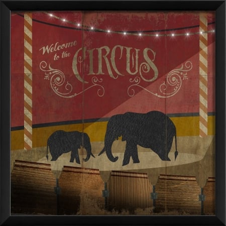 18914 Under The Big Top on Red Part 1 Ready to Hang Artwork