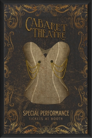 18933 Cabaret Theatre Corset Ready to Hang Artwork