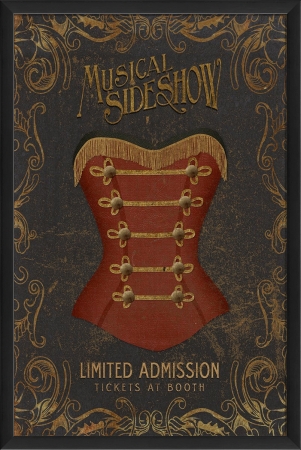 Musical Sideshow Corset Ready to Hang Artwork