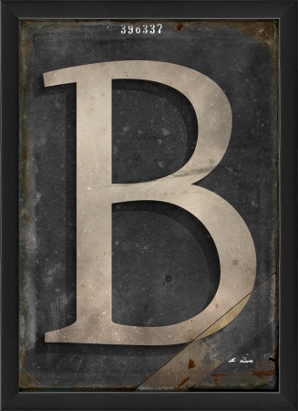 Letter B Ready to Hang Artwork- Black