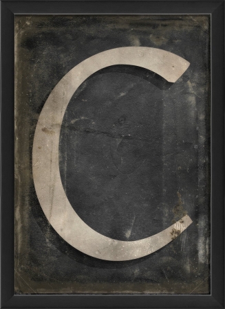 19087 Letter C Ready to Hang Artwork- Black